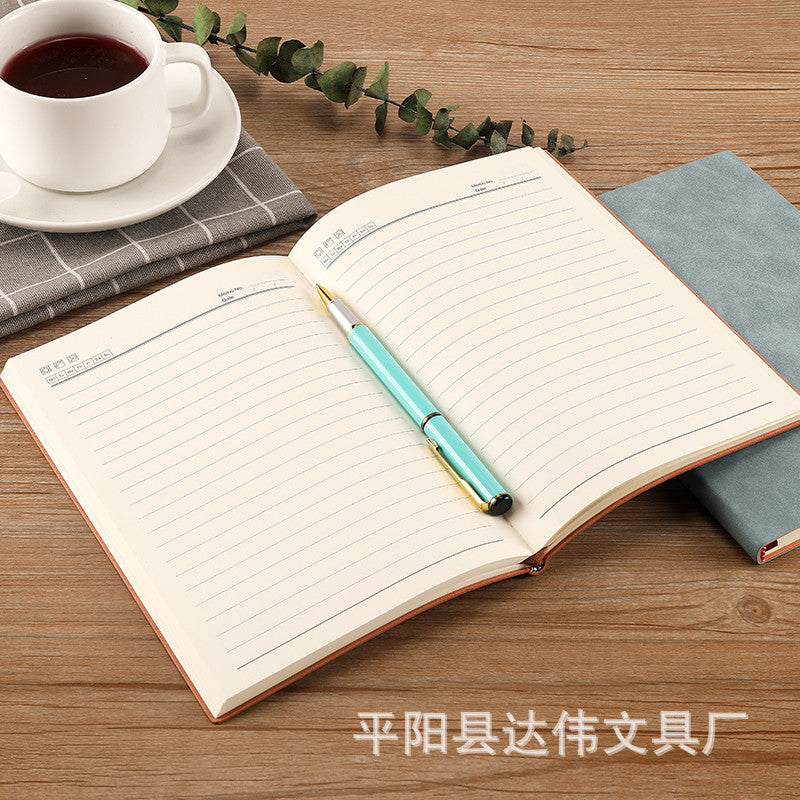 Wholesale A5/A6 Soft Leather Business Office Meeting Minutes Student Notebook